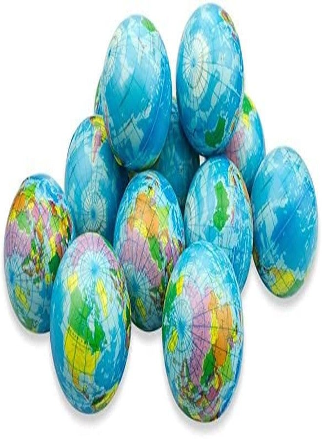 FULLFILLS 4 Pcs 4 Inch Globe Printed Soft Foam Sponge Stress Softball(World Map On This Ball) (Pack Of 4 Pcs), Multicolour - Image 5